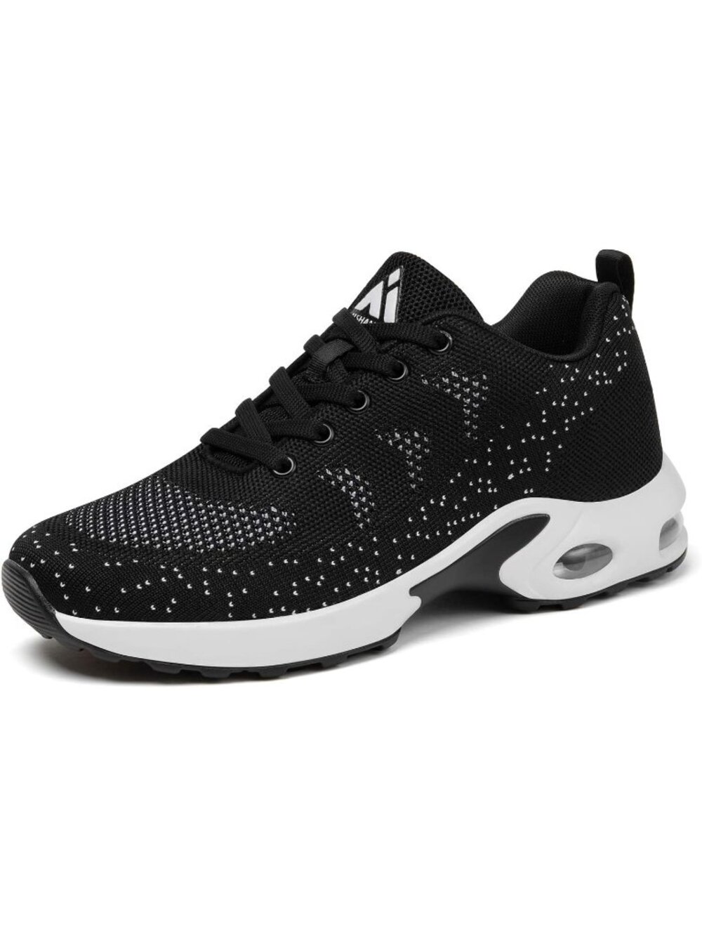 Women's Smoky Black Air Cushion Running Athletic Mesh Sneakers Basketball Shoes